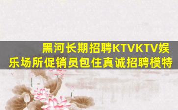 黑河长期招聘KTVKTV娱乐场所促销员包住真诚招聘模特
